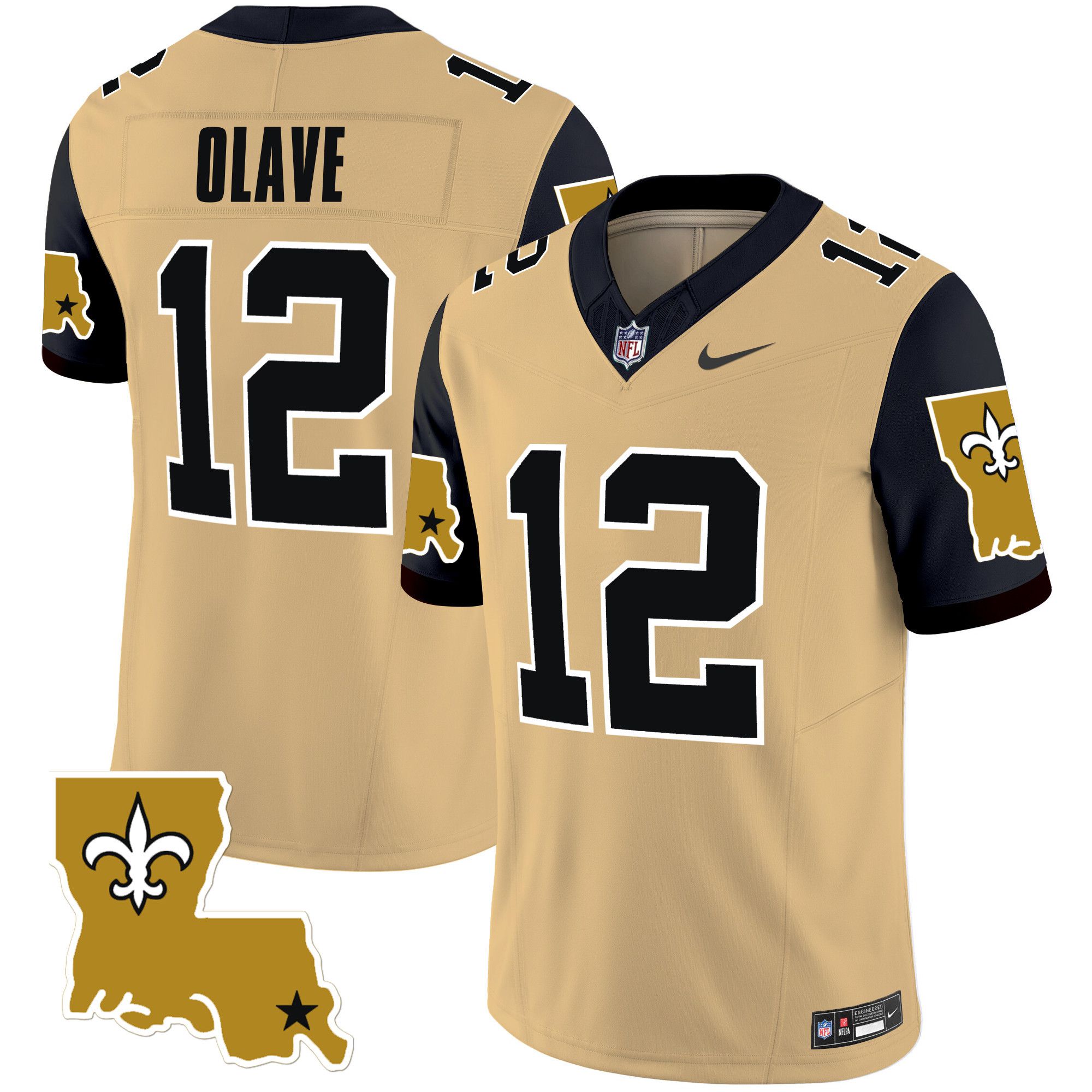 Men New Orleans Saints #12 Olave Yellow 2024 Nike 1987 Legacy Vapor Limited NFL Jersey